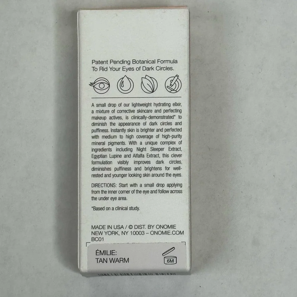 Onomie Bright Concealing Elixir Dark Circle Corrector in Tan Warm 0.35oz/ 10g